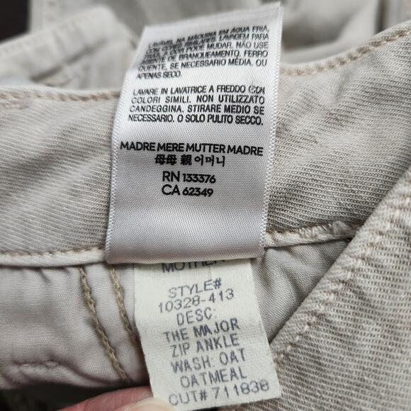 NWT Mother The Major Zip Ankle Chalk It Up Jeans Size 29 - Picture 8 of 10